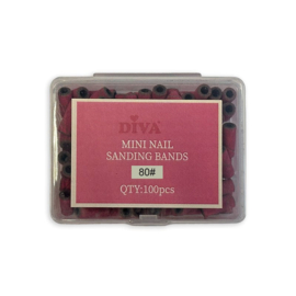 Mini Nail Sanding Bands for Small Mandrel Bit 3mm - 100 pcs - 80#