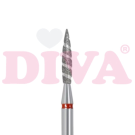 Diva Tornado Flame Diamond Bit Fine Red