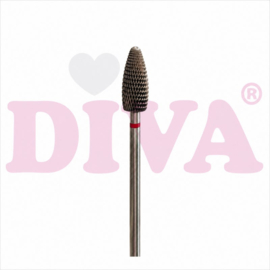 DIVA® Carbide Freesbit Conisch Afgerond – Rood | Fijn