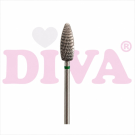 De DIVA® Carbide Freesbit Conisch Afgerond – Groen is grof
