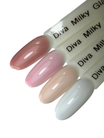 DIVA Milky Glass Topcoat Rose - No Wipe 15 ml