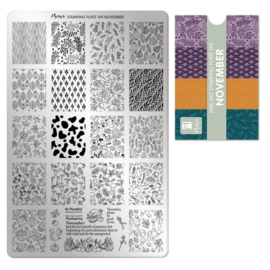Moyra Stamping Plate 149 November met gratis Tryon Sheet