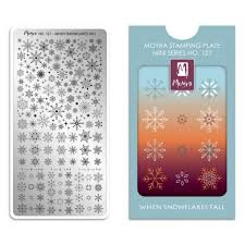 Moyra Mini Stamping Plate 127 When snowflakes fall