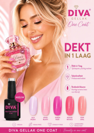DIVA One Coat Gellak Pink Opal 6 ml