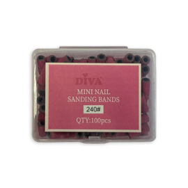 Mini Nail Sanding Bands for Small Mandrel Bit 3mm - 100 pcs - 240#