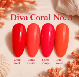 DIVA Gellak Coral No.5 Collection 4x 10 ml # met gratis Colorpop Stickers