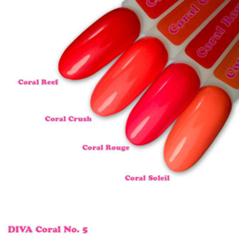 DIVA Gellak Coral No.5 Collection 4x 10 ml # met gratis Colorpop Stickers