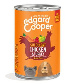 Edgard & Cooper Blik Kip & Kalkoen 400 gram