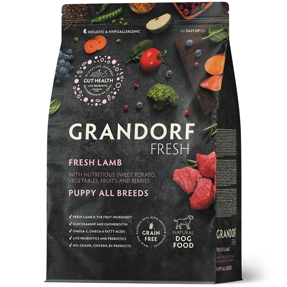 Grandorf Fresh Lam & zoete aardappel Puppy alle rassen 1 kilo