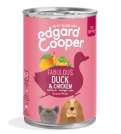 Edgard & Cooper Blik Puppy Eend & Kip 400 gram