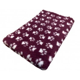 Vetbed Bordeaux met witte print S