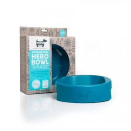 Hownd Hero Bowl antibacteriële eet- en drinkbak Ocean Blue S