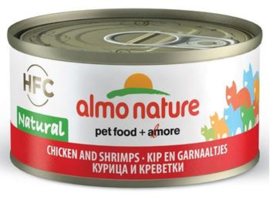 Almo Nature Catfood Kip met Garnaal blik 70 gram