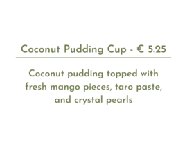 Coconut Pudding  Cup