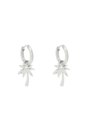 Earrings Palm silver - NIEUW!