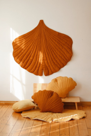 Ginkgo leaf quilted mat "Caramel"