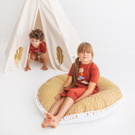 XL Floor Pillow - Mustard Rhombus
