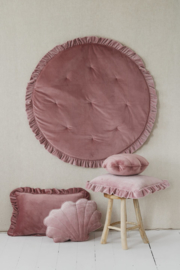 Soft velvet sierkussen schelp, 'Light pink' -MoiMili