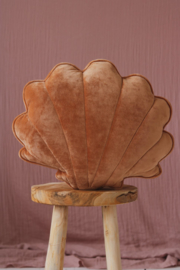Soft Velvet sierkussen schelp, 'Caramel' -MoiMili