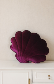 Velvet sierkussen schelp, Plum pearl' -MoiMili