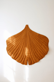 Ginkgo leaf quilted mat "Caramel"
