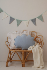 Sierkussen schelp, Baby Blue-MoiMili