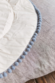 Speel/tipi Mat Beige - Grey Pom Pom