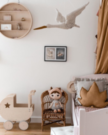 Linnen Ooievaar, beige