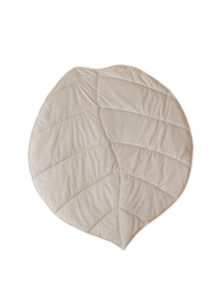 Velvet leaf mat for children "cream"