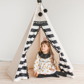 Monochrome Tipi Tent - Black & White