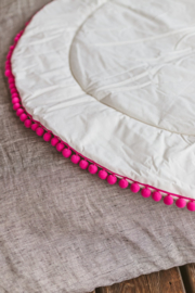 Speel/tipi Mat Beige - Pink Pom Pom