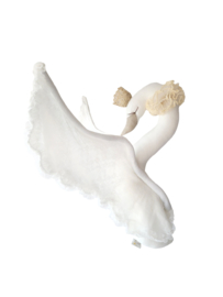 Linen & Lace swan, white