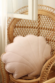 XL Velvet sierkussen schelp, 'Powder Pink' -MoiMili