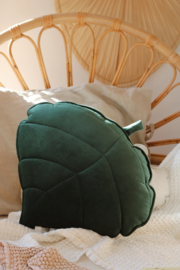 Velvet leaf pillow "green"