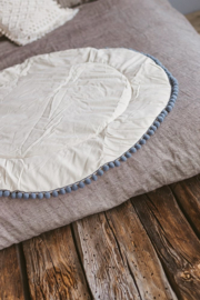 Speel/tipi Mat Beige - Grey Pom Pom