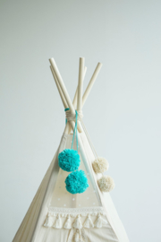 Turquoise Tipi Pom Poms