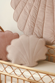 XL Velvet sierkussen schelp, 'Powder Pink' -MoiMili