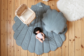 Velvet Speelmat "Shell- Grey Mint "