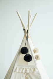 Black Tipi Pom Poms