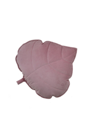 Velvet leaf pillow "soft pink"