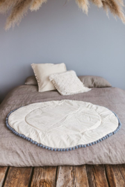 Speel/tipi Mat Beige - Grey Pom Pom