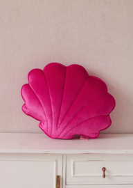 Velvet sierkussen schelp,Fucsia pearl' -MoiMili