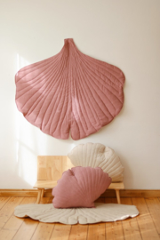 Ginkgo leaf quilted mat "Dirty rose"