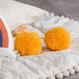 Bright Yellow Tipi Pom Poms