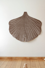 Ginkgo leaf quilted mat "Dark beige"