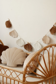Velvet sierkussen schelp, 'Cream Pearl' -MoiMili