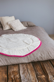 Speel/tipi Mat Beige - Pink Pom Pom