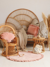 Soft Velvet sierkussen schelp, 'Apricot' -MoiMili