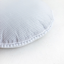 XL Floor Pillow Grey - White Rhombus
