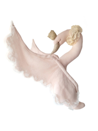 Linen & Lace swan, Powder Pink
